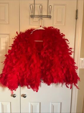 Red Feather Bolero Jacket